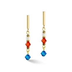 Boucles d'Oreilles Pendantes Femme COEUR DE LION PRINCESS SHAPE MIX DOPAMIN Acier Doré