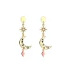 Boucles d'Oreilles Pendantes Femme LES CADETTES FELICIDAD Laiton Doré