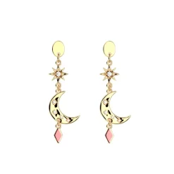 Boucles d'Oreilles Pendantes Femme LES CADETTES FELICIDAD Laiton Doré