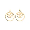 Boucles d'Oreilles Pendantes Femme 16mm LES GEORGETTES TRESSE Laiton Doré