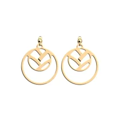 Boucles d'Oreilles Pendantes Femme 16mm LES GEORGETTES TRESSE Laiton Doré