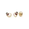 Boucles d'Oreilles Puces Enfant EDORA COLLECTION ESSENTIAL COCCINELLE LAQUÉ Or 375/1000