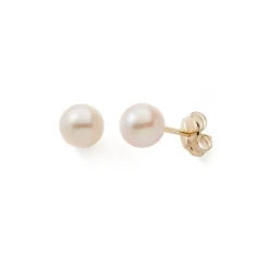 Boucles d'Oreilles Puces Enfant EDORA COLLECTION ESSENTIAL Or 375/1000 Perles de Culture