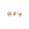 Boucles d'Oreilles Puces Enfant EDORA COLLECTION ESSENTIAL FLEURÉ Or 375/1000