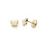 Boucles d'Oreilles Puces Enfant EDORA COLLECTION ESSENTIAL PAPILLON Or 375/1000