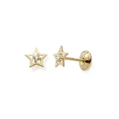 Boucles d'Oreilles Puces Enfant EDORA COLLECTION ESSENTIAL ÉTOILE Or 375/1000