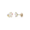 Boucles d'Oreilles Puces Enfant EDORA COLLECTION ESSENTIAL LICORNE LAQUÉ Or 375/1000