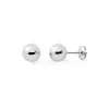 Boucles d'Oreilles Puces Enfant EDORA COLLECTION ESSENTIAL Or 375/1000 Blanc