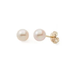 Boucles d'Oreilles Puces Enfant EDORA COLLECTION ESSENTIAL Or 375/1000 Perles de Culture