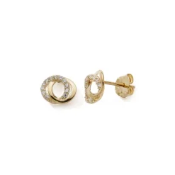 Boucles d'Oreilles Puces Femme EDORA COLLECTION ESSENTIAL CERCLES Or 375/1000