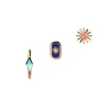 Boucles d'Oreilles Puces Femme LES CADETTES FELICIDAD Laiton Doré
