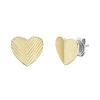 Boucles d'Oreilles Puces Femme FOSSIL HARLOW LINEAR TEXTURE Acier Bicolore
