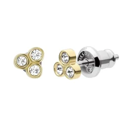 Boucles d'Oreilles Puces Femme FOSSIL SADIE TRIO GLITZ Acier Bicolore