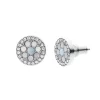Boucles d'Oreilles Puces Femme FOSSIL MOSAIC Acier Argenté
