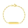 Bracelet Bébé Gourmette EDORA Or 375/1000 Jaune Maille Alternée EDO630019.4-14