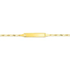 Bracelet Bébé Gourmette EDORA Or 375/1000 Jaune Maille Alternée EDO630019.4-14