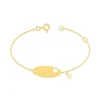 Bracelet Bébé Gourmette Cœur EDORA OR 750/1000 Jaune Maille Forçat EDOFR35BBD1-14