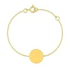 Bracelet Bébé Gourmette EDORA OR 375/1000 Jaune Maille Forçat EDO9KFR30V4-14