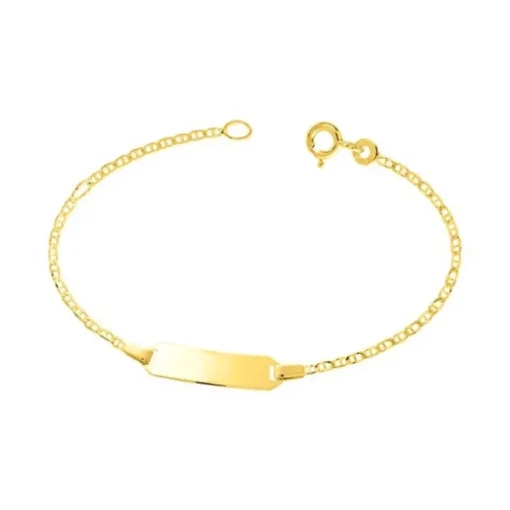 Bracelet Bébé Gourmette EDORA OR 375/1000 Jaune Maille Marine EDO630042-13