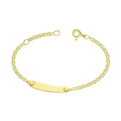 Bracelet Bébé Gourmette EDORA Or 375/1000 Jaune Maille Marine EDO630006-13