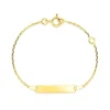 Bracelet Bébé Gourmette EDORA OR 375/1000 Jaune Maille Forçat EDO630005-13
