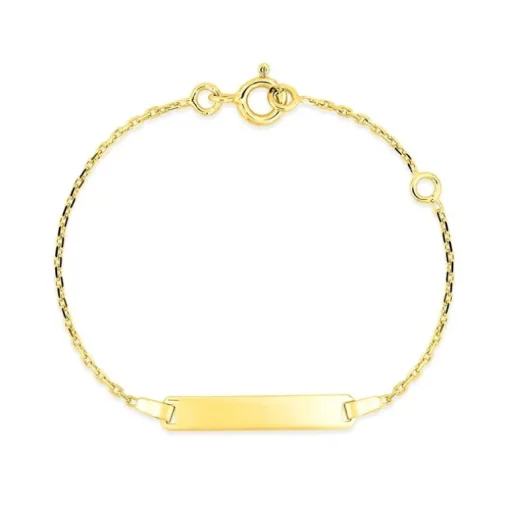 Bracelet Bébé Gourmette EDORA OR 375/1000 Jaune Maille Forçat EDO630005-13