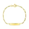 Bracelet Bébé Gourmette EDORA Or 375/1000 Jaune Maille Figaro EDO630003-13