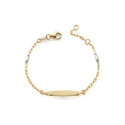 Bracelet Bébé Gourmette EDORA COLLECTION ESSENTIAL OR 750/1000 Jaune Maille Forçat EDO11013