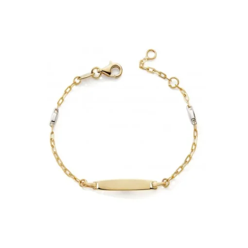 Bracelet Bébé Gourmette EDORA COLLECTION ESSENTIAL OR 750/1000 Jaune Maille Forçat EDO11013