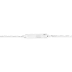 Bracelet Bébé Gourmette EDORA Or 375/1000 Blanc Maille Gourmette EDO63102.3-14