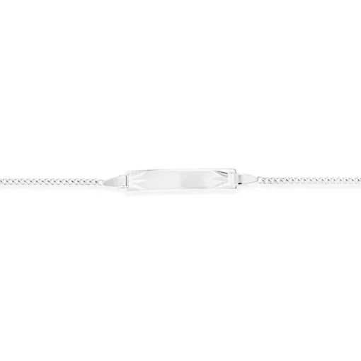 Bracelet Bébé Gourmette EDORA Or 375/1000 Blanc Maille Gourmette EDO63102.3-14