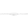 Bracelet Bébé Gourmette EDORA Or 375/1000 Blanc Maille Jaseron EDO631013.1-14