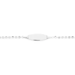 Bracelet Bébé Gourmette EDORA Or 375/1000 Blanc Maille Jaseron EDO631013.1-14