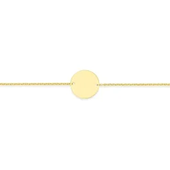 Bracelet Bébé Gourmette EDORA OR 375/1000 Jaune Maille Forçat EDO9KFR30V4-14