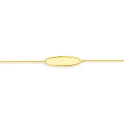 Bracelet Bébé Gourmette EDORA OR 375/1000 Jaune Maille Forçat EDO9KFR30BD6-14