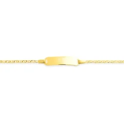 Bracelet Bébé Gourmette EDORA OR 375/1000 Jaune Maille Marine EDO630042-13