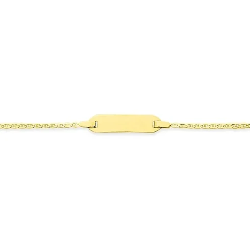 Bracelet Bébé Gourmette EDORA OR 375/1000 Jaune Maille Marine EDO630007-13