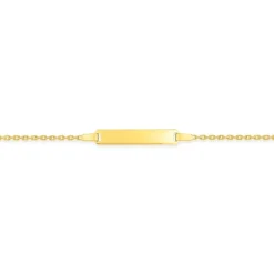 Bracelet Bébé Gourmette EDORA OR 375/1000 Jaune Maille Forçat EDO630005-13