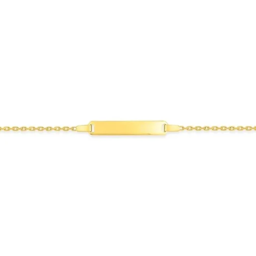Bracelet Bébé Gourmette EDORA OR 375/1000 Jaune Maille Forçat EDO630005-13