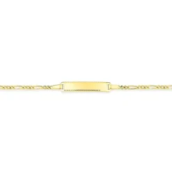 Bracelet Bébé Gourmette EDORA Or 375/1000 Jaune Maille Figaro EDO630003-13