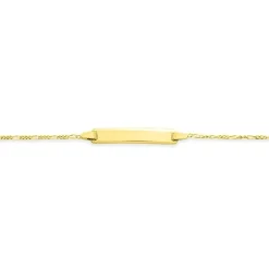 Bracelet Bébé Gourmette EDORA Or 375/1000 Jaune Maille Figaro EDO630002-13