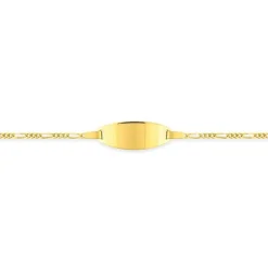 Bracelet Bébé Gourmette EDORA Or 375/1000 Jaune Maille Alternée EDO630010.1-14