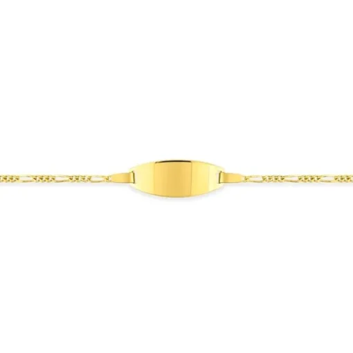 Bracelet Bébé Gourmette EDORA Or 375/1000 Jaune Maille Alternée EDO630010.1-14