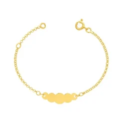 Bracelet Bébé Gourmette Nuage EDORA OR 375/1000 Jaune EDO9KC21BBN-14