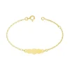 Bracelet Bébé Gourmette Nuage EDORA OR 750/1000 Jaune Chaîne Forçat EDOF50BBN-14
