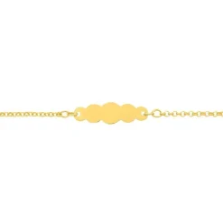 Bracelet Bébé Gourmette Nuage EDORA OR 375/1000 Jaune EDO9KC21BBN-14