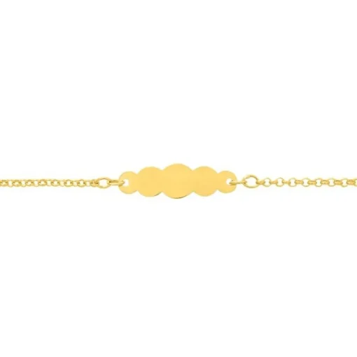 Bracelet Bébé Gourmette Nuage EDORA OR 375/1000 Jaune EDO9KC21BBN-14
