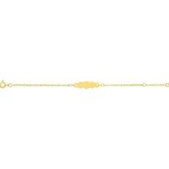 Bracelet Bébé Gourmette Nuage EDORA OR 375/1000 Jaune EDO9KC21BBN-14