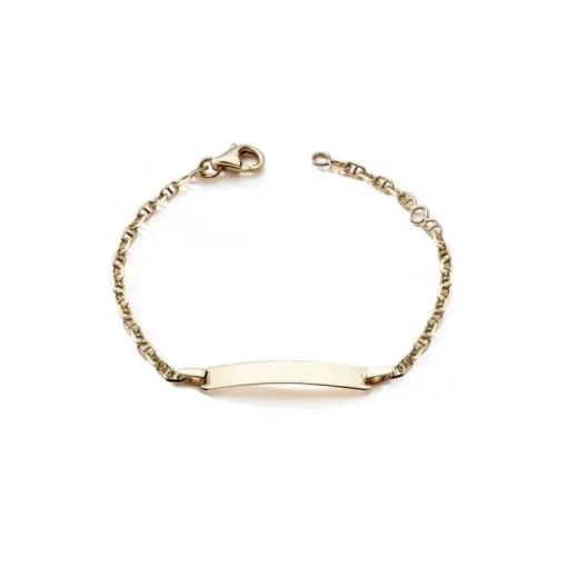 Bracelet Bébé Gourmette OR 375/1000 Jaune Maille Marine EDON9624