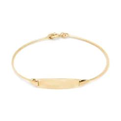Bracelet Bébé Gourmette OR 375/1000 Jaune Semi-rigide EDO9K358105B